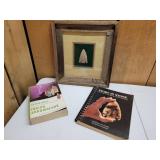 Framed Arrowhead with Reference Books