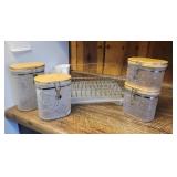 Frosted Glass Canisters