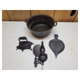 Cast Iron Pot and Sexton Wall Decor