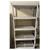 White Plastic Storage Shelving Unit 35ï¿½ï¿½x24ï¿½ï¿½x74ï¿½ï¿½