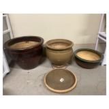 Four Ceramic Planter Pots