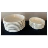 Pyrex Vtg White Mixing & Dessert Bowls