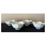 4 Pier 1 White Floral Bowls
