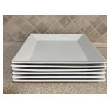 6 Square White Plates 10.5ï¿½ï¿½x10.5ï¿½ï¿½
