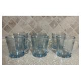 6 Vtg Glass Coffee Mugs 4ï¿½ï¿½