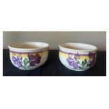 Vtg Ceramic Bowls w/Floral Design 5ï¿½ï¿½x3ï¿½ï¿½
