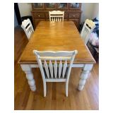 Farmhouse-Inspired 2 Tone Dining Set 77ï¿½ï¿½x42ï¿½ï¿½x32"