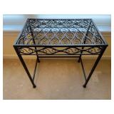 Wrought Iron Table W/Scroll Design 23ï¿½ï¿½x15ï¿½ï¿½x24ï¿½ï¿½