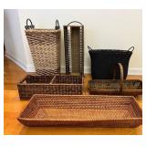 Six Wicker Baskets