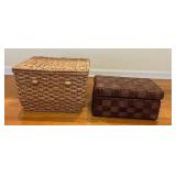 Two Woven Storage Baskets