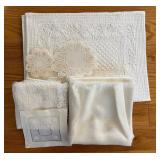 Vtg White Textiles and Lace Assortment