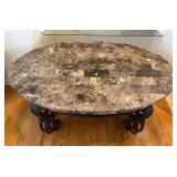 Luxury Oval Marble Style Coffee Table 47ï¿½ï¿½x32ï¿½ï¿½x20