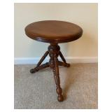 Vtg Adjustable Wooden Stool 13.5ï¿½ï¿½x18ï¿½ï¿½