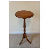 Vtg Wooden Pedestal Accent Table 11ï¿½ï¿½x31ï¿½ï¿½