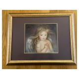 Framed Angel Artwork W/Signature 27.5ï¿½ï¿½x21.5ï¿½ï¿½