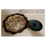 Vtg Ceramic Plates w/Floral Design