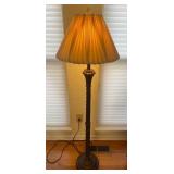 Vtg Metal Floor Lamp W/Shade 60ï¿½ï¿½