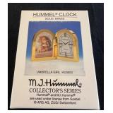 M.J. Hummel Brass Clock Umbrella Girl 2.5ï¿½ï¿½