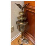 Vtg Brass Lamp with Eagle Finial 32ï¿½ï¿½x8ï¿½ï¿½