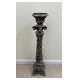 Ornate Vtg Silver-Tone Candle Stand 27ï¿½ï¿½