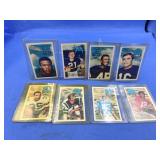 (8) 1970 Kellogg's Xograph Football Cards