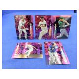 (5) 2020 Topps Chrome Pink Prizm Cards