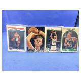 (4) Larry Bird Basketball Cards