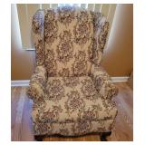 Upholstered Wingback Chair With Claw Feet