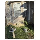 Outdoor Garden Decor Lot With Tools
