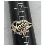 14K Gold "Nana" Ring with Rose Gold Detail