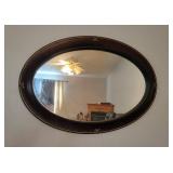 Oval Mirror With Decorative Frame