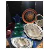 Variety of Silver Plate and Trays