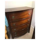 Mahogany Bow Front 4-Drawer Chest