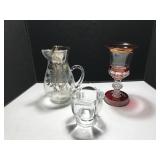 Kings Crown Glass and Decorative Set