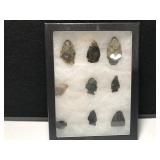 Framed Native American Points Collection