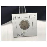 1919 Mercury Dime in Holder