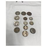 13 Sterling Silver U.S. Coins Assortment