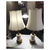 Ceramic and Brass Lamps