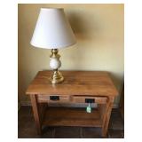 Small Oak Sofa Table With Lamp