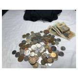 Foreign Coins and Banknotes Assortment