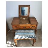 Rosewood 2-Drawer Dressing Table
