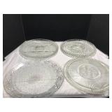 Four Clear Serving Plates