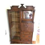 Oak Side-by-Side Secretary Cabinet