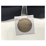 1922 Peace Silver Dollar Coin