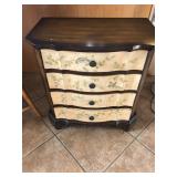 Bow Front 4-Drawer Chest, Hand Painted