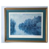Framed Monet Print ï¿½La Seine a Givernyï¿½