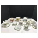 Bone China Teacups and Saucers Set