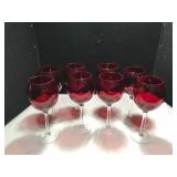 Eight Red Holiday Stemware