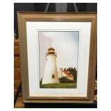 Framed 20ï¿½24 Lighthouse Photograph