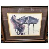 Leo Meierdorff Framed Piano Artwork